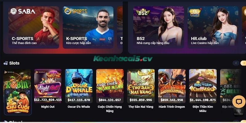 Kho game vô cùng đa dạng và chất lượng tại VIN88