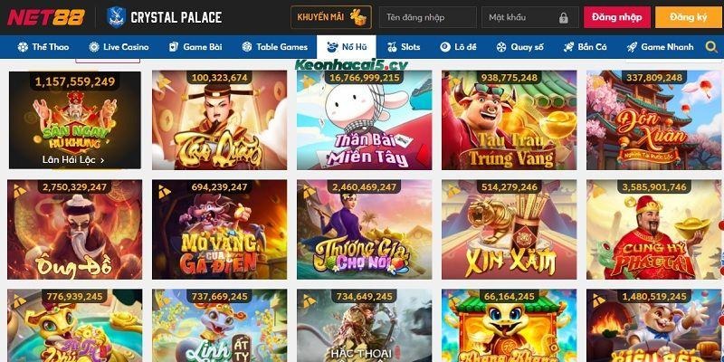 Nhà cái cung cấp đa dạng sảnh cược với hàng trăm tựa game
