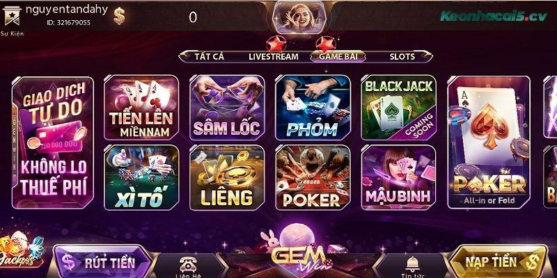 Hội tụ các tựa game kịch tính và cơ hội đổi thưởng lớn tại GEMWIN