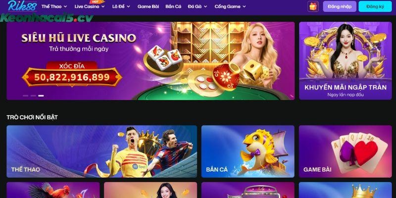 RIK88 trên thị trường cá cược là nền tảng giải trí trực tuyến nổi bật